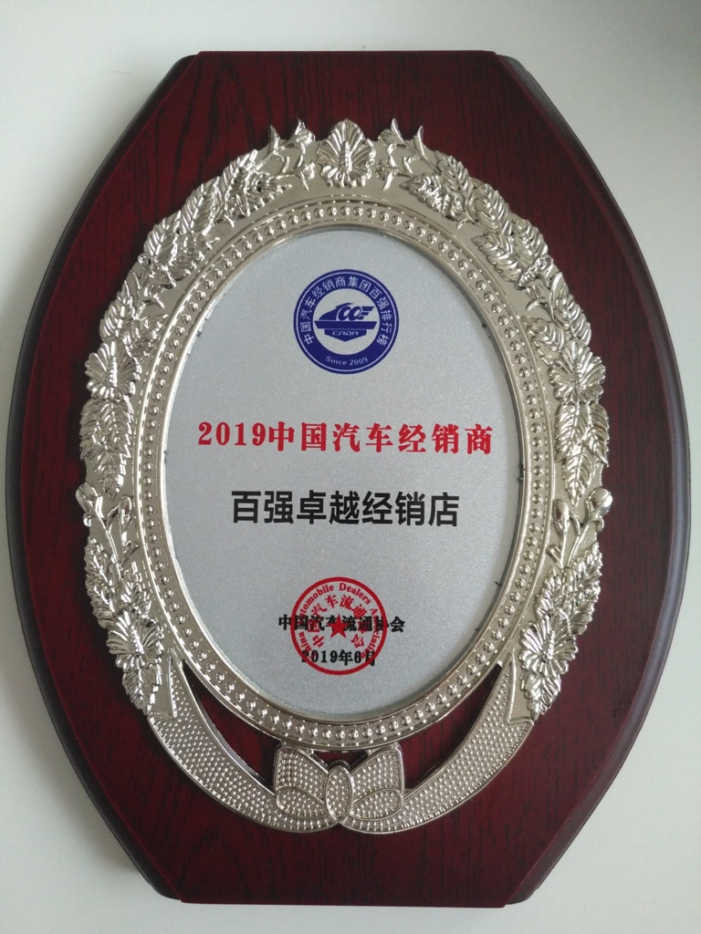 2019中国汽车经销商 百强卓越经销店